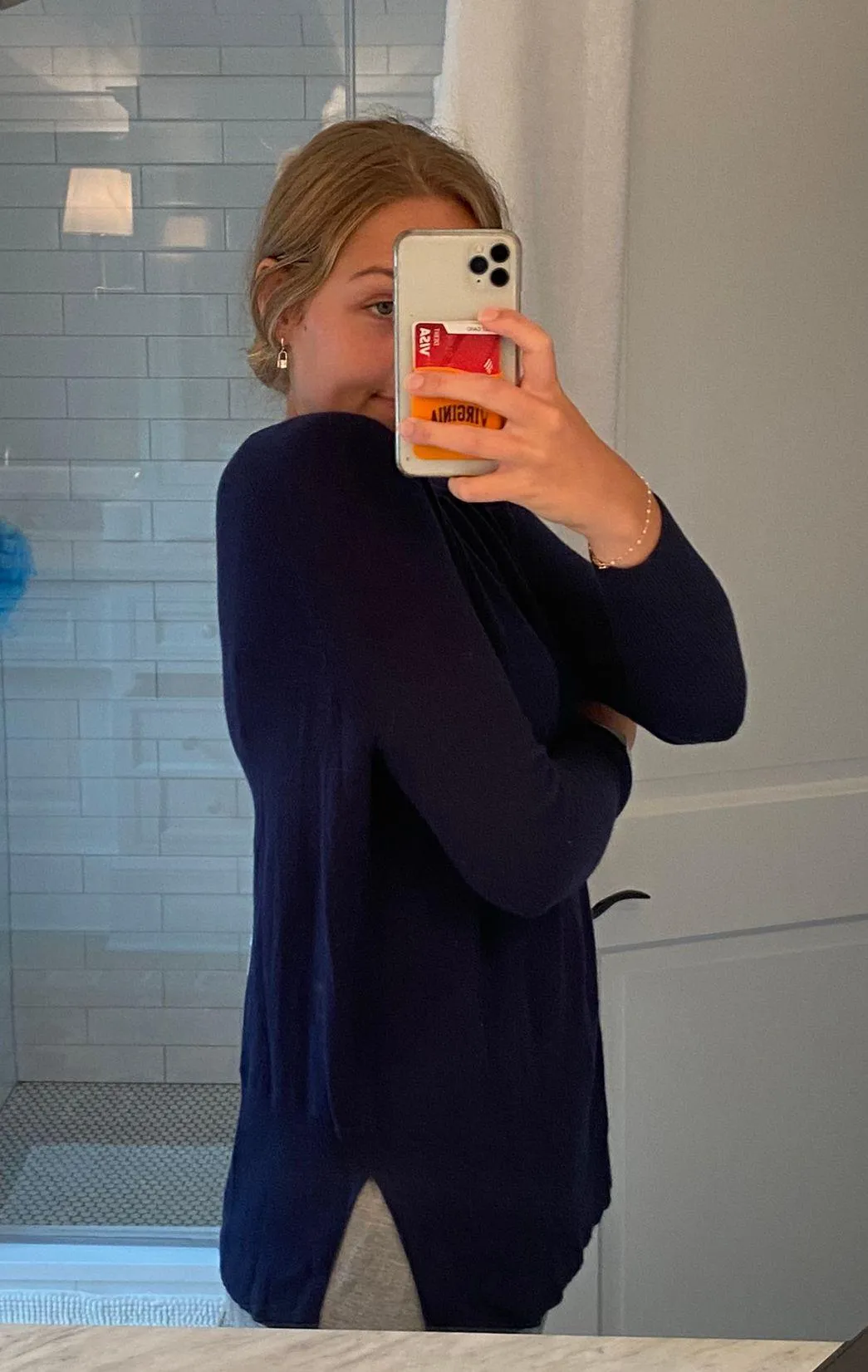 Crewneck Navy Sweater - Image 3