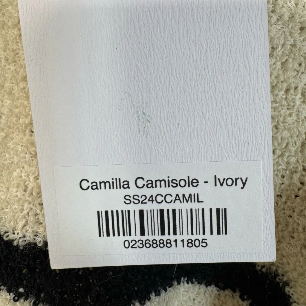 Asta Resort Camilla Camisole Ivory size Large NEW Revolve $280 Black - Image 11