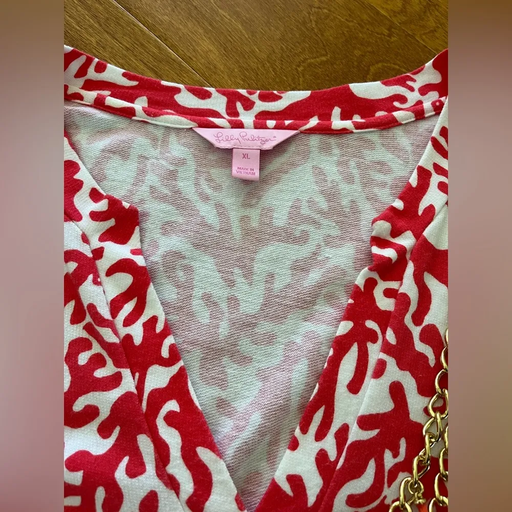 SET Odette Tunic Top Island Coral Treasure &Necklace Island Coral - Image 4