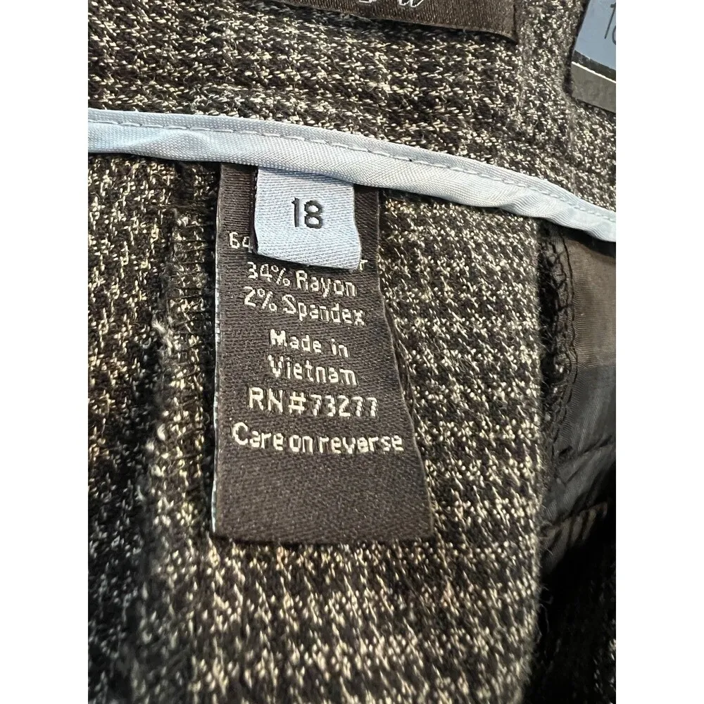 APT 9 Women’s Pants 18 Trouser Leg Houndstooth Career Wear - Image 4