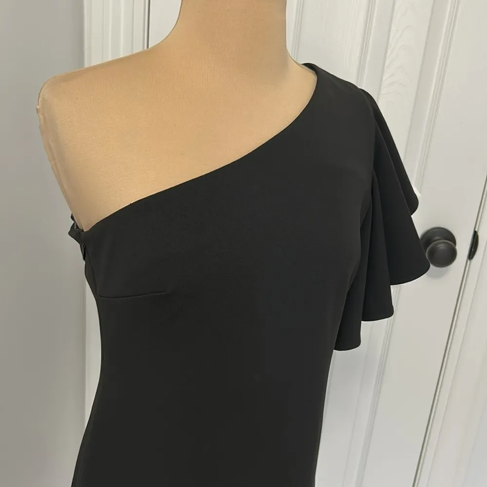 Calvin Klein Black One Shoulder Shift Dress - Image 5