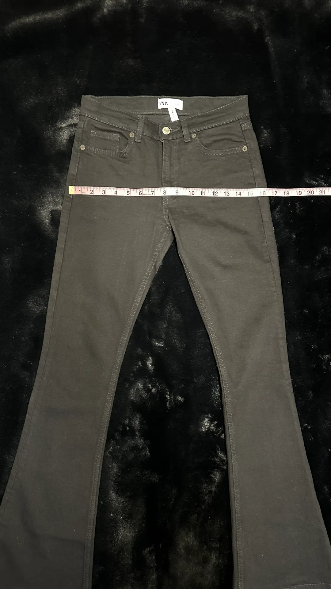 Wide Leg Flare Black Jeans - Image 3