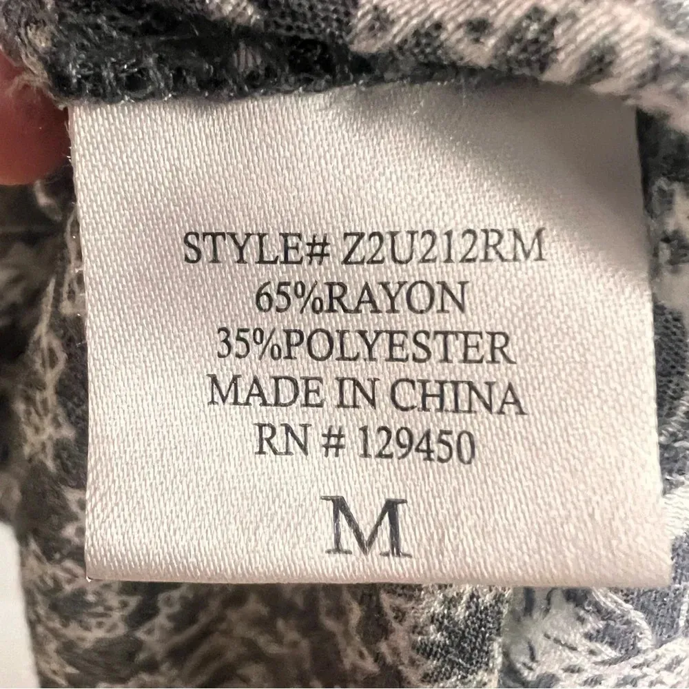 Grey Blouse Hi Low Hem with front pocket size medium - Image 7