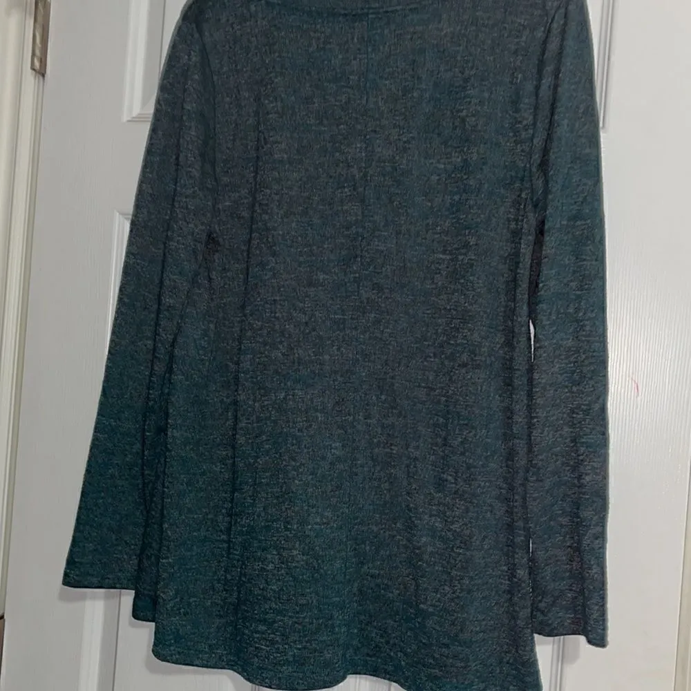 Jones New York - Teal White - Long Sleeved Too - XL - Image 4