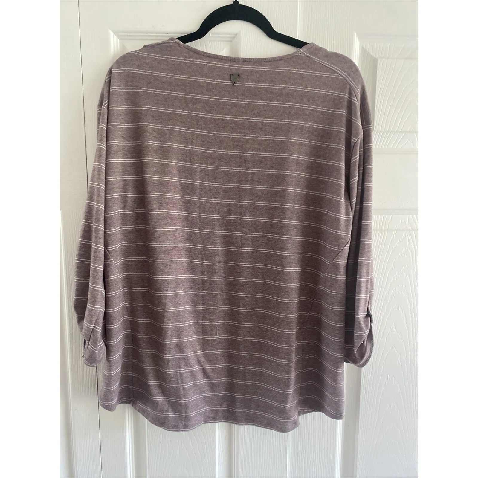 KUHL Women's Size XL Brown Striped Long Sleeve Top Outdoor Camping Gorpcore - Image 5