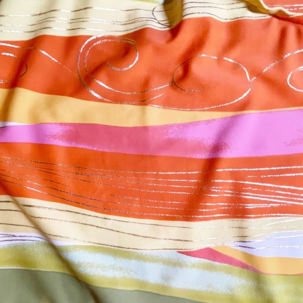 Gottex One Piece Swimsuit in Painted Desert Orange Pink Gold Women’s Size 22W - Image 7