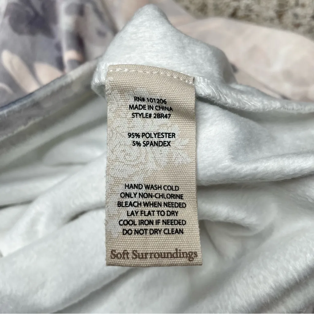 Soft Surroundings Corrina Half Zip Floral Long Sleeve Tunic Top Blouse Small S - Image 6