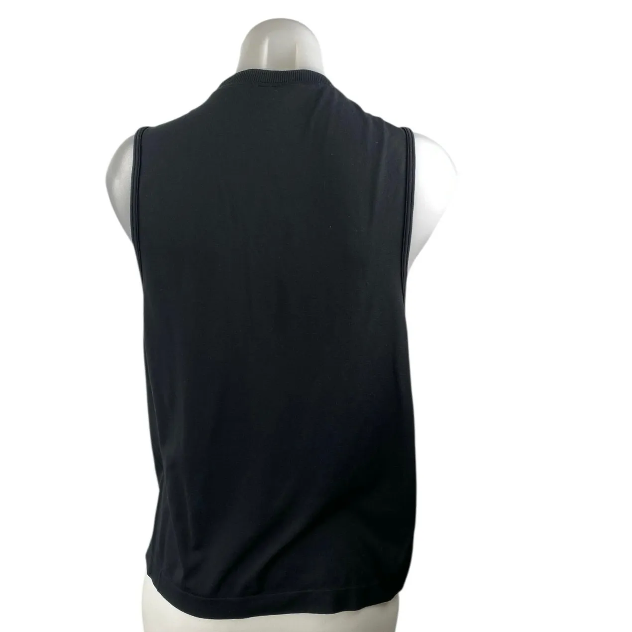 Gymshark Women's Black Crewneck Sleeveless Activewear Muscle Tee Tank Top Size L - Image 3