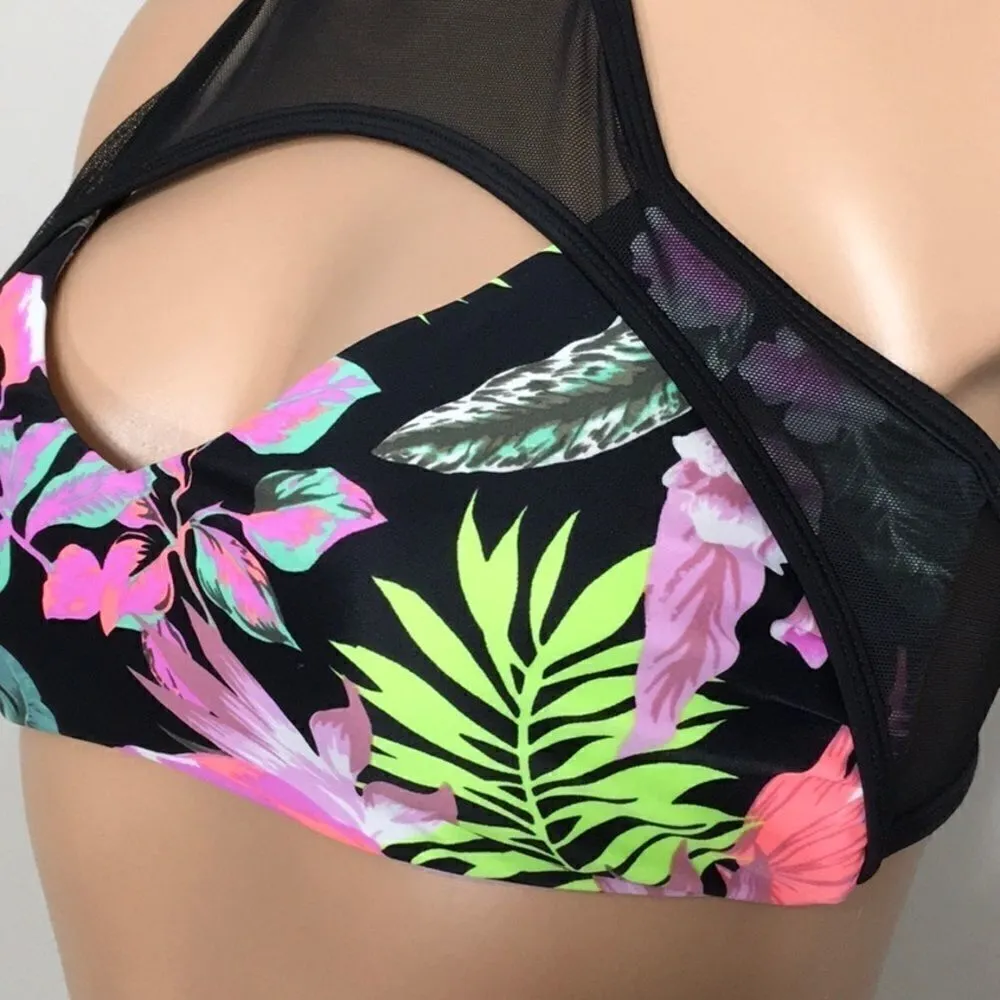 New Floral and netting bikini set. NWOT - Image 4