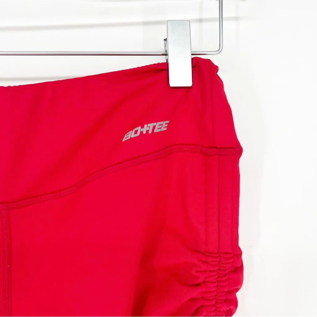 Bo+Tee Attitude Ruched Pull‎ On Shorts M Red - Image 5