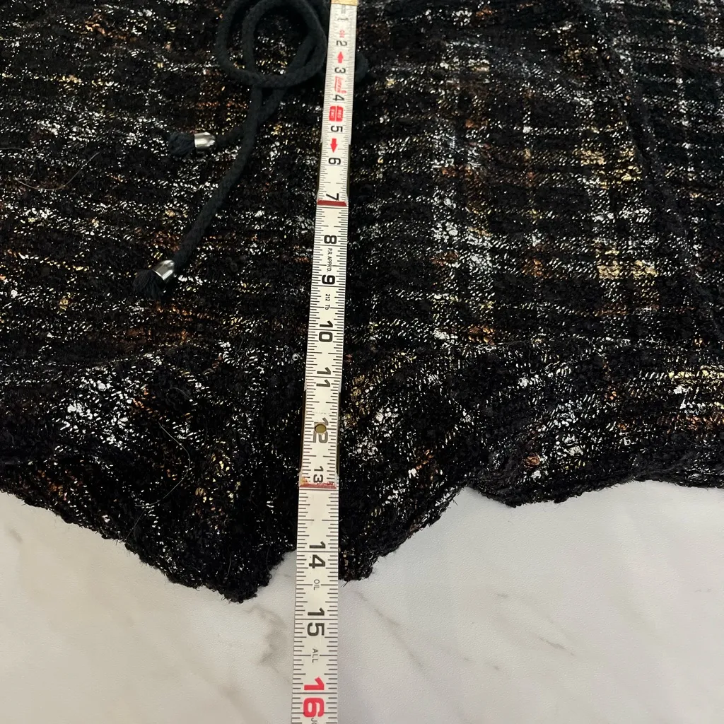 Anthropologie Eva Franco Fritz Metallic Plaid knit Relaxed Fit Trouser Pant S - Image 7