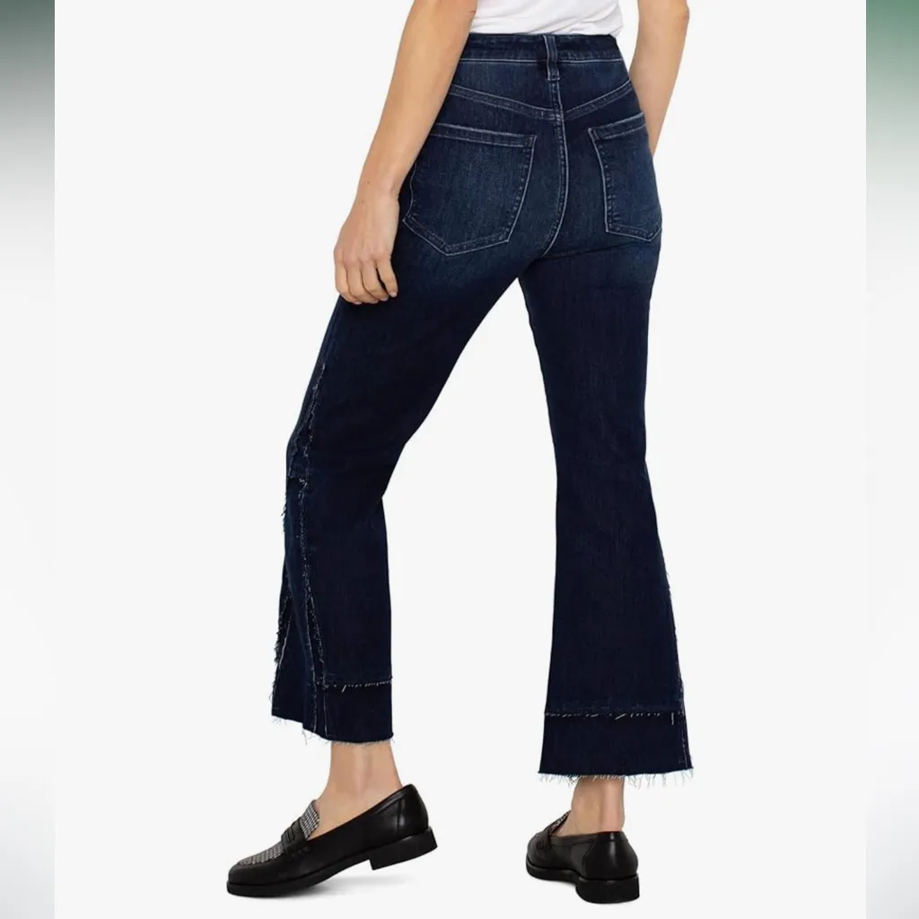 NWT Liverpool  Hannah Crop Flare with Crafty Seaming Hi-Rise Stretch Denim 12/31 - Image 3