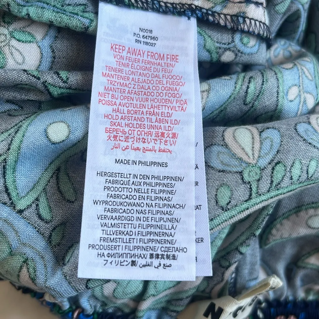 Boden floral patterned pajama pants. Size 4 Blue - Image 6