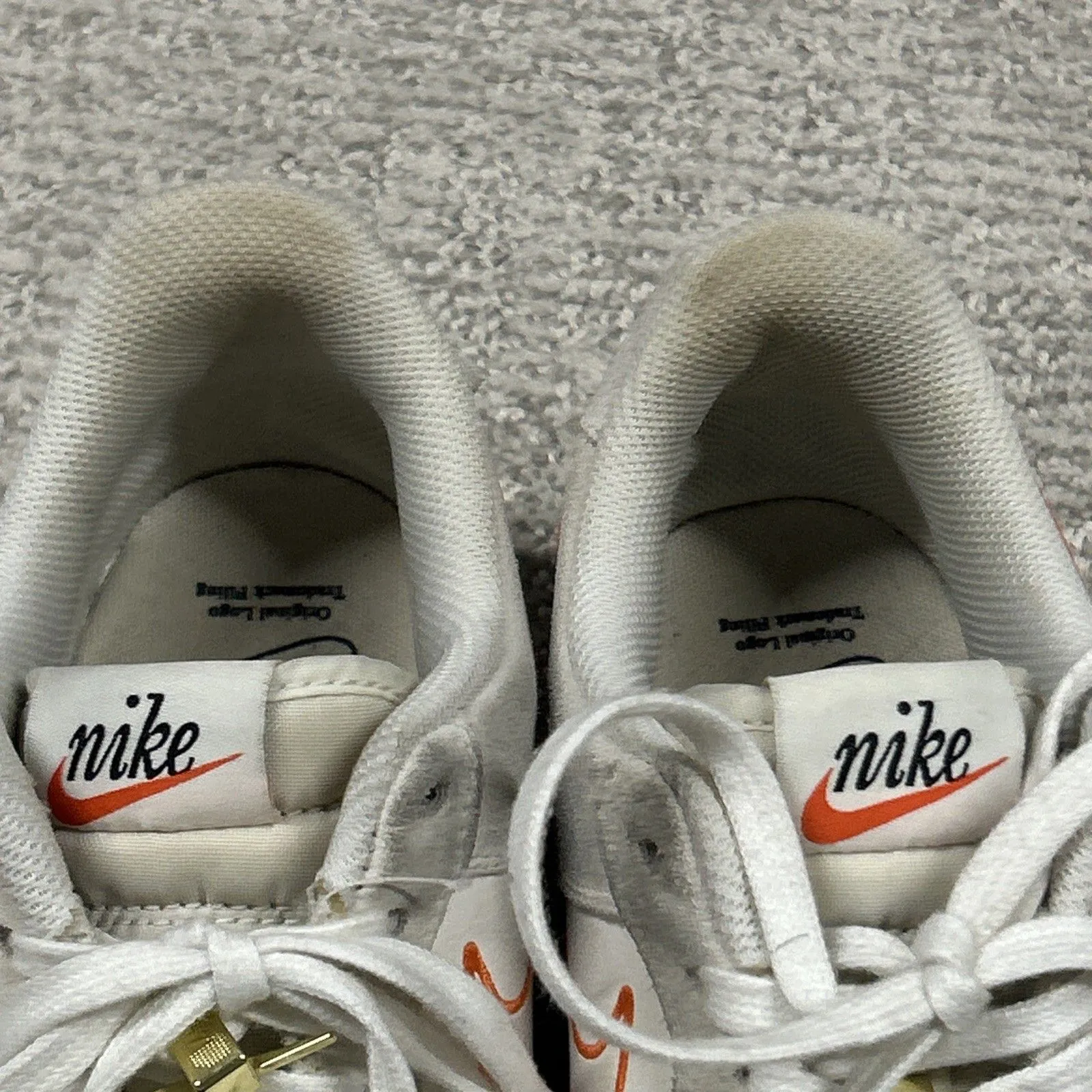 Nike Air Force 1 '07 SE Shoes Womens 9.5 White Orange DA8302-101 Sneakers - Image 4