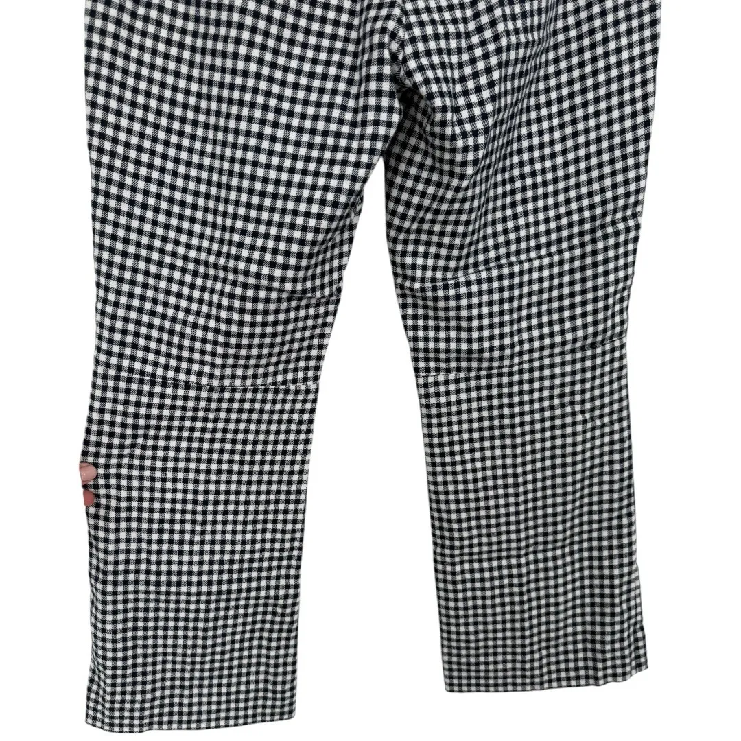 J.Crew Women's Hayden Kickout Crop Pants Gingham Stretch Linen Sz 4‎ Tall Preppy - Image 7