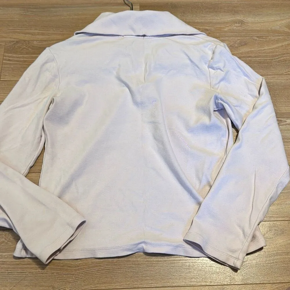 Banana republic pink collared long sleeve t-shirt with buttons women’s size medi - Image 8