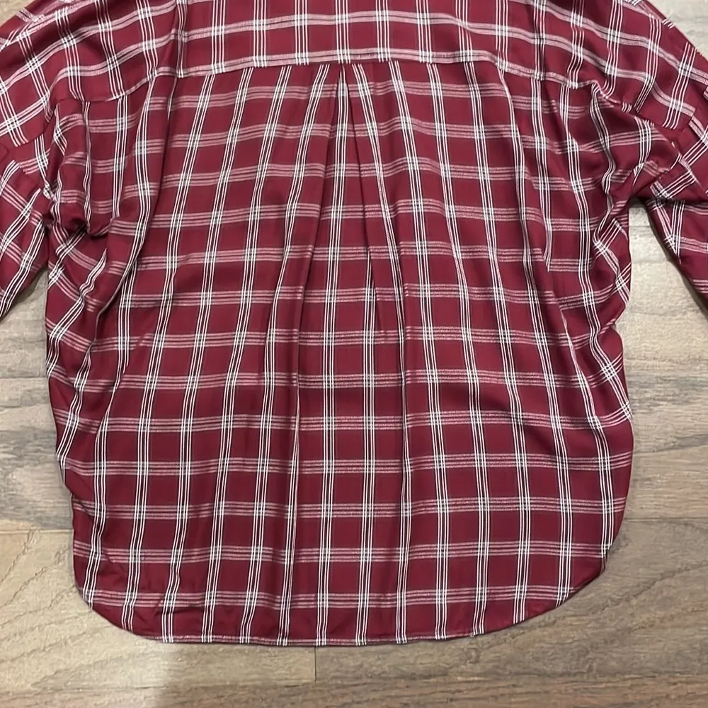 NWOT Lou & Grey Red and White Plaid Top - Size XS - Image 6