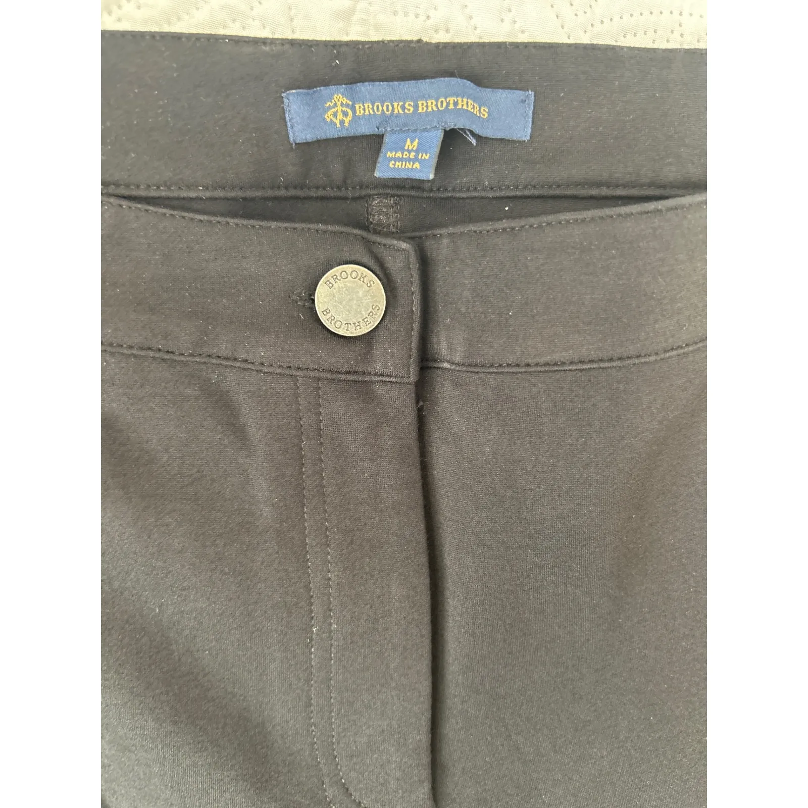 Brooks Brothers Black Flat Front Stretch Ankle Pants Womens Size M - Image 3