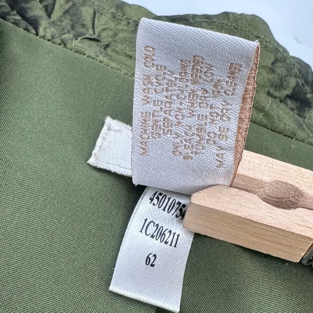 CHICOS Blazer Jacket Green Taffeta 3 Button Chicos Size 1 (US M 8) Lined Party - Image 6