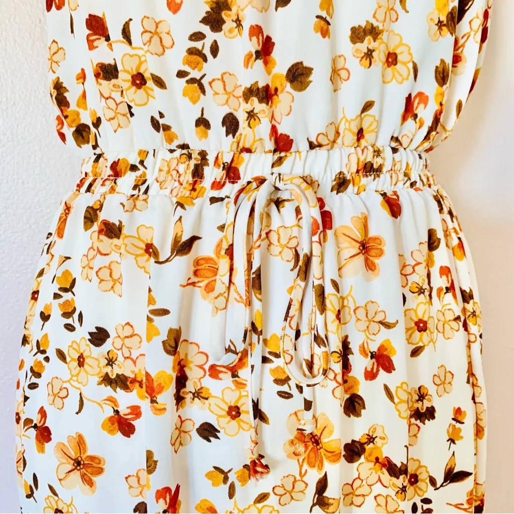 Sienna Sky Off White Brown Floral Sleeveless Maxi Dress - Image 2