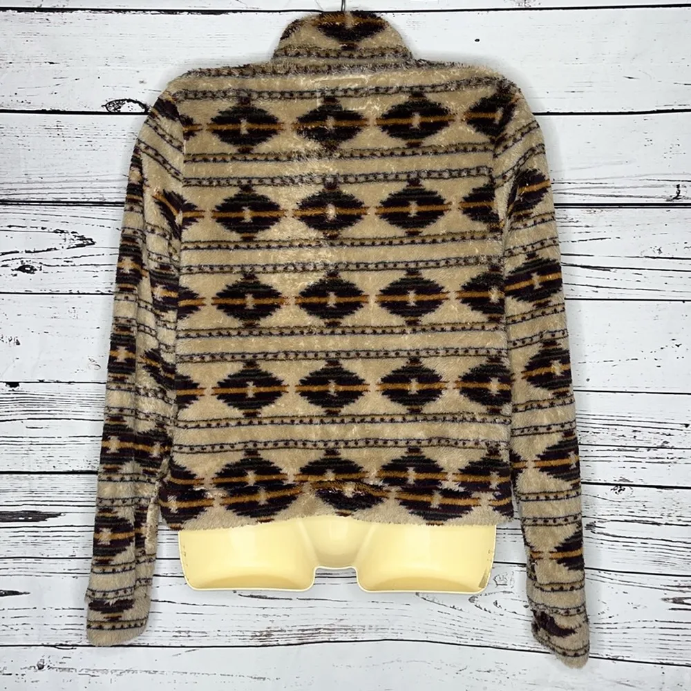 Aeropostale NWT M Aztec Southwestern 1/2 Zip Sherpa Pullover Sweatshirt Jacket - Image 3