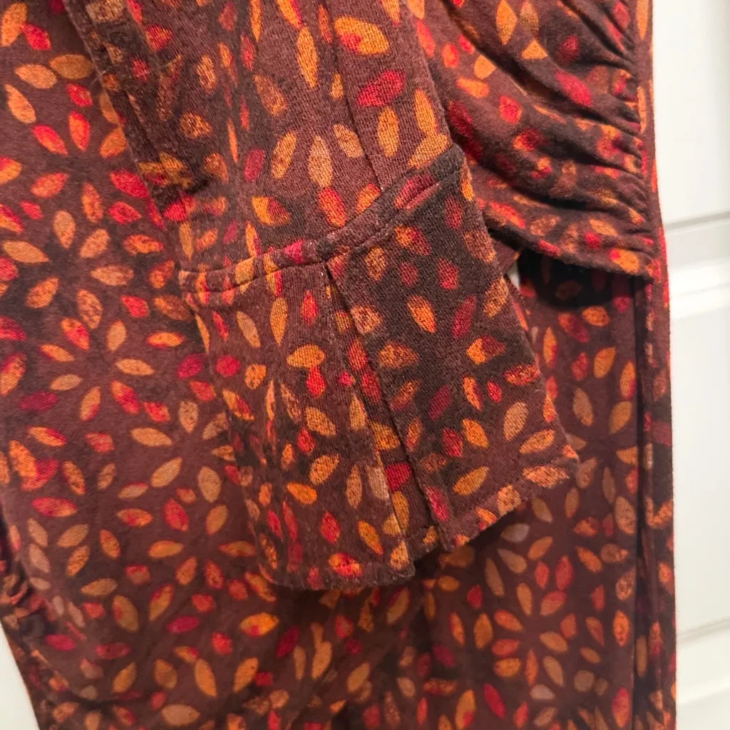 Free People Shayla Faux Wrap Midi Dress in brown orange size small - Image 10