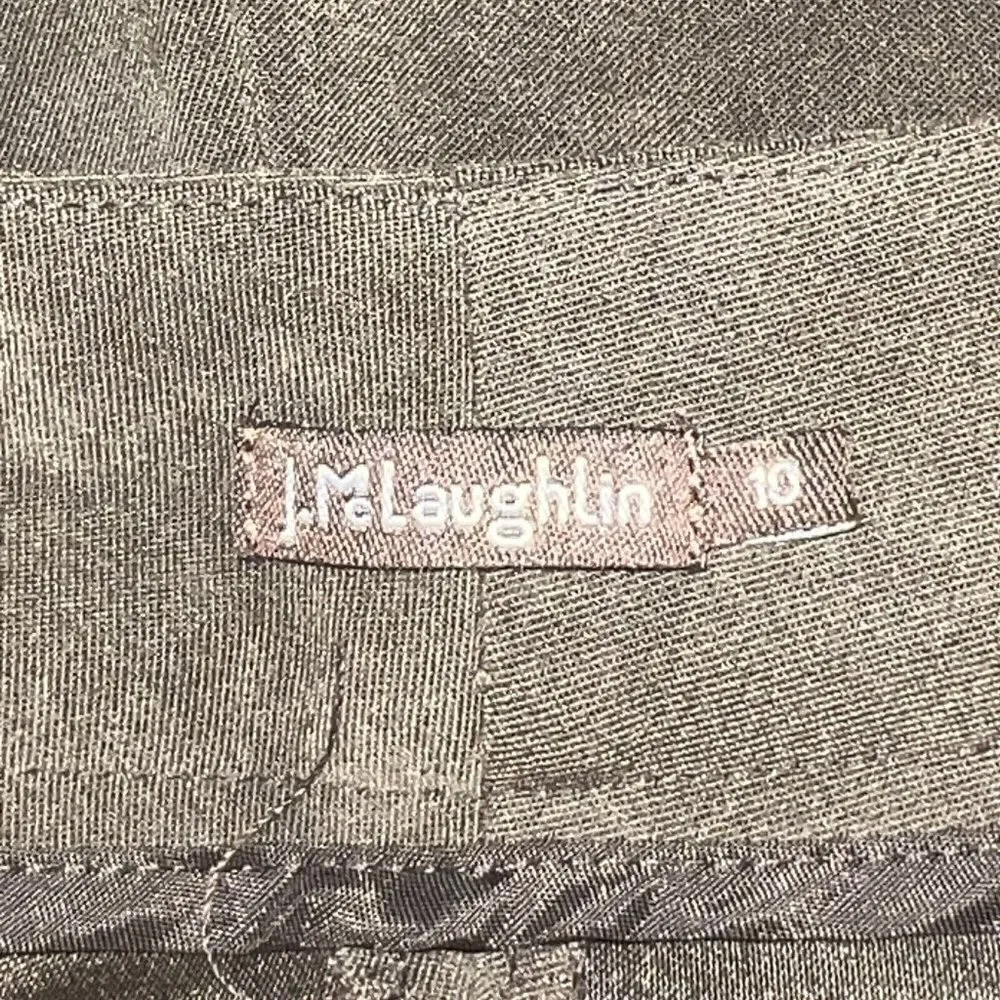 J. McLaughlin Women's Brown Faux Suede Straight‎ Leg Dress Pants Slacks Size 10 - Image 7