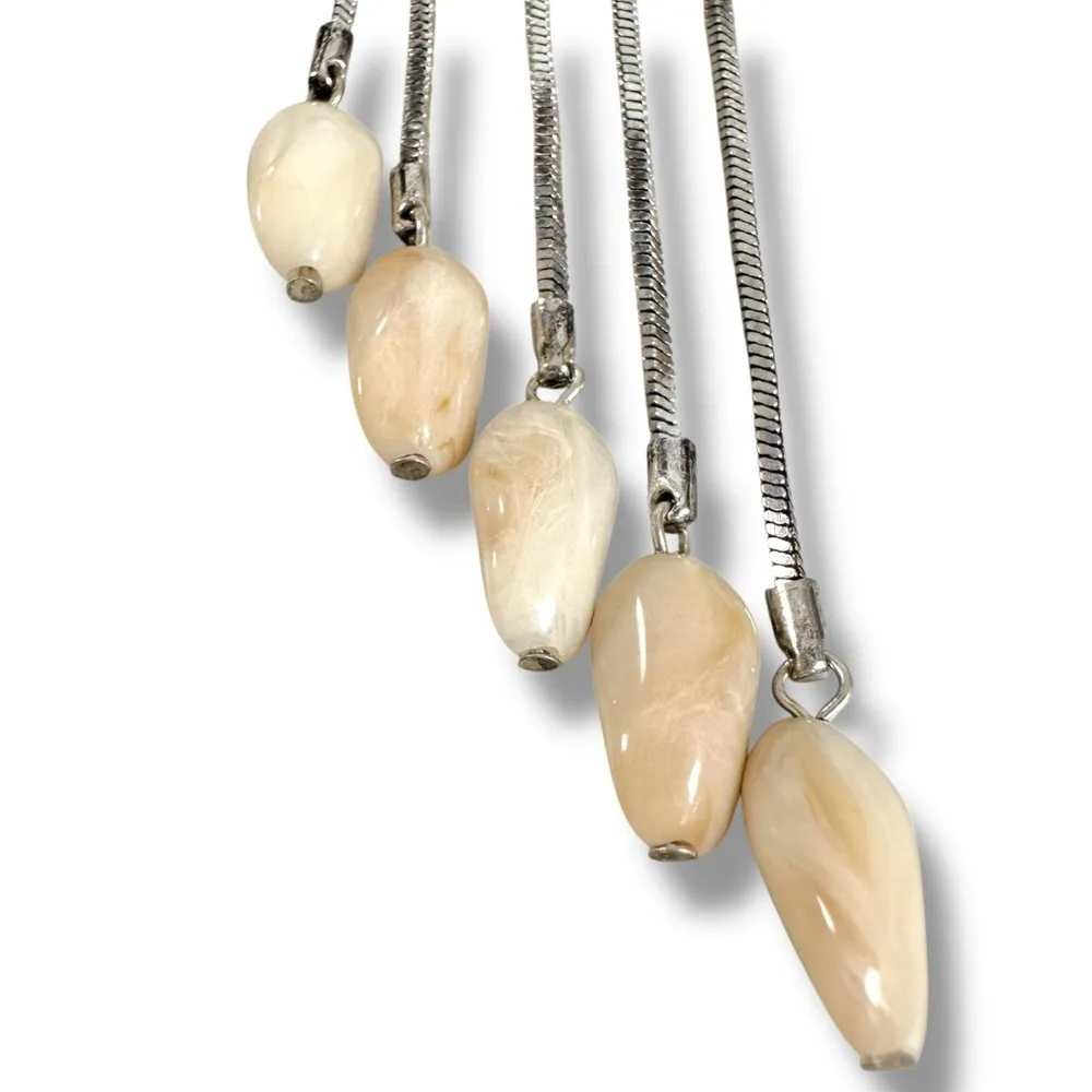 Free People Day By Day Ear Cuff Party Dangle Fringe Shells Bohemian Beach Silver - Image 4