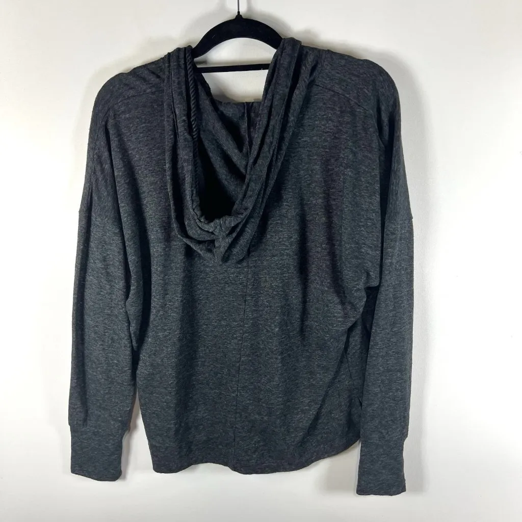 Roxy Women's Charcoal Hoodie Women’s Size‎ Medium Beach Boho Drawstring - Image 8