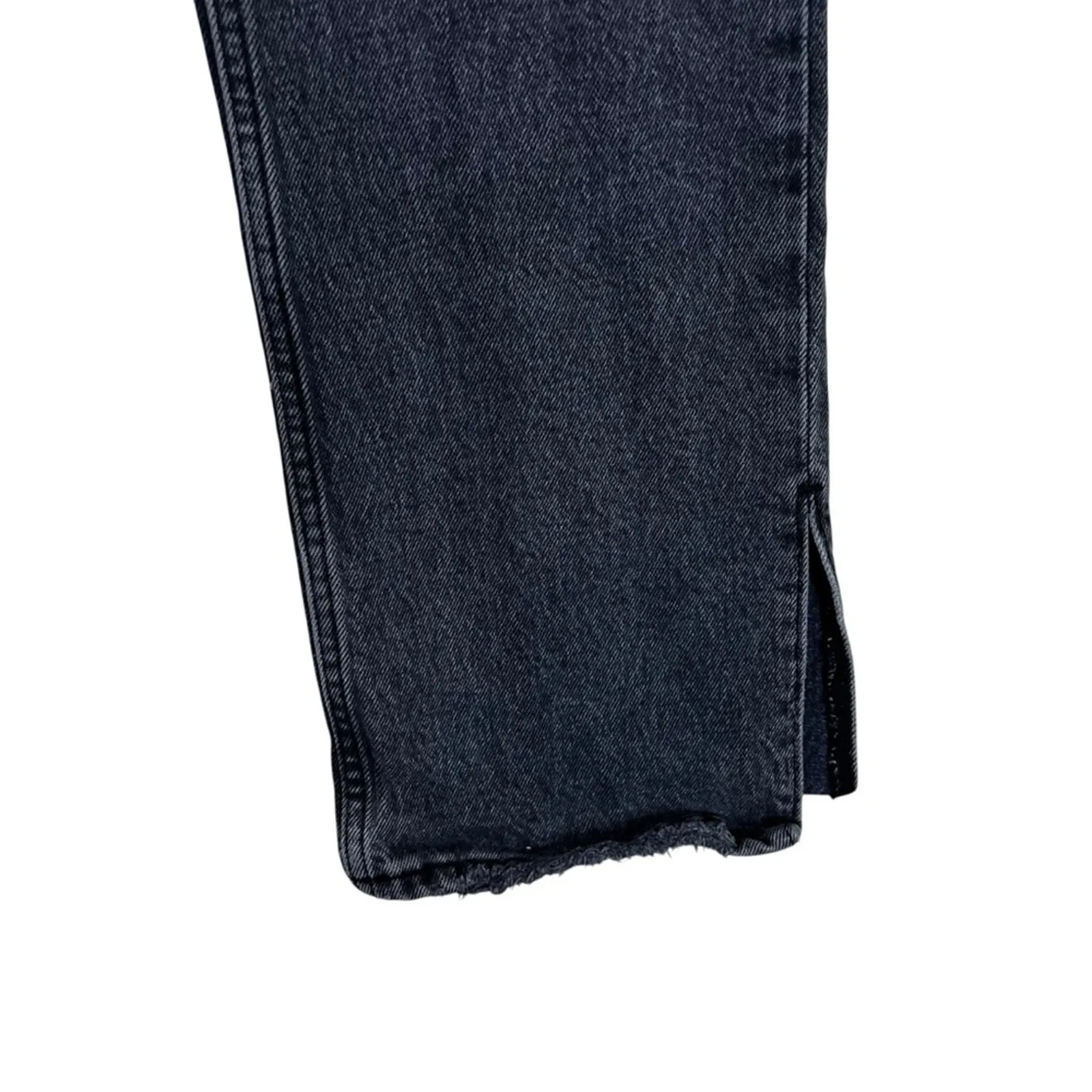Abercrombie & Fitch 90s Ultra High Rise Jean Womens 0 Curvy Black Split Hem Y2K - Image 3