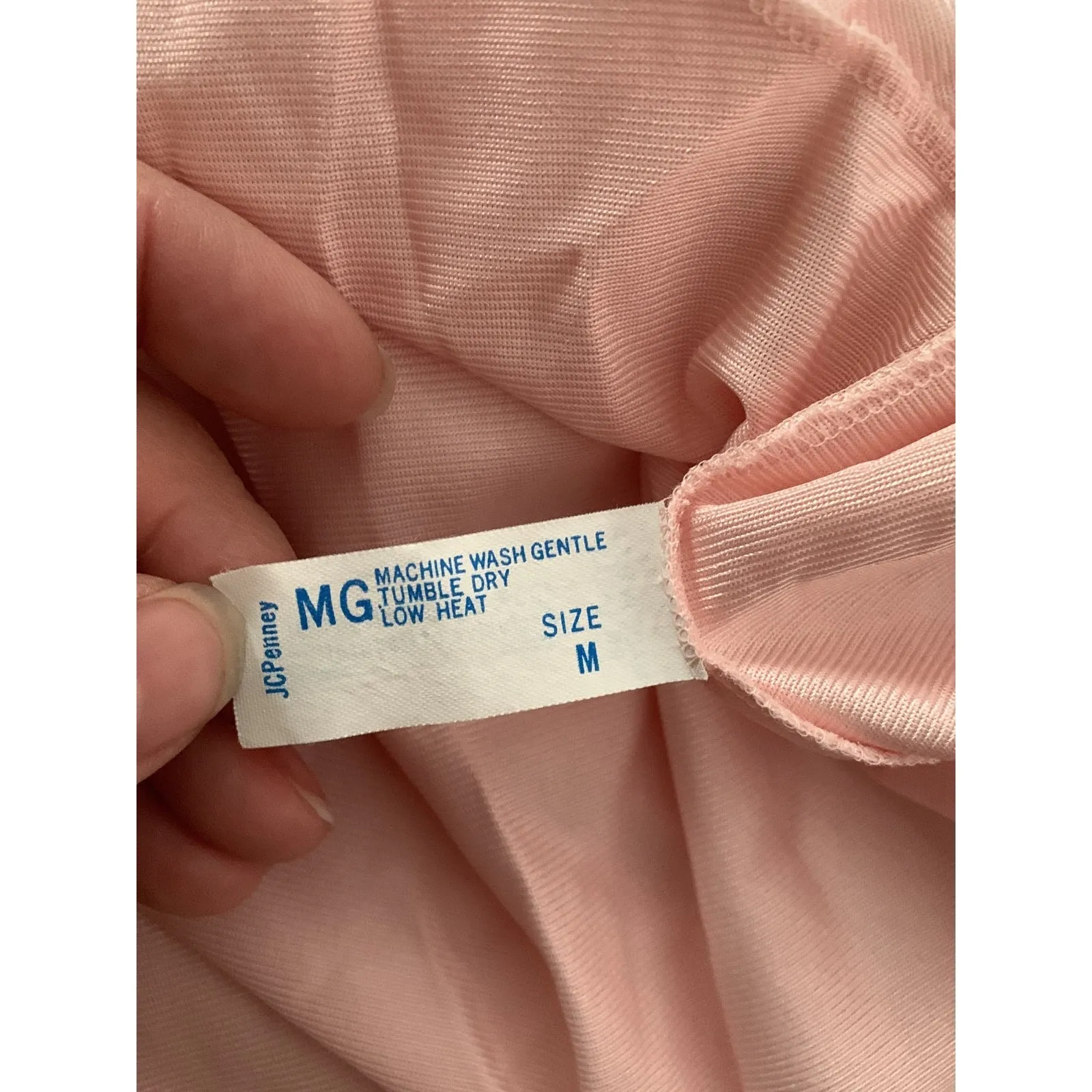 Vintage Jolie womens medium pink Two piece sleep pajamas neglige robe - Image 9