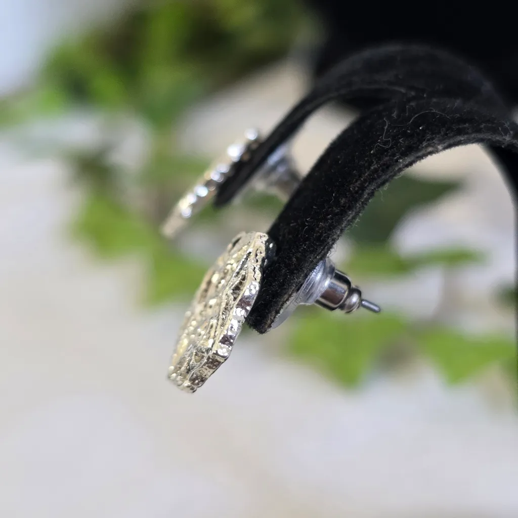 Vintage Silver Chain Choker Necklace Earrings Set Chunky Sea Life Blue - Image 9