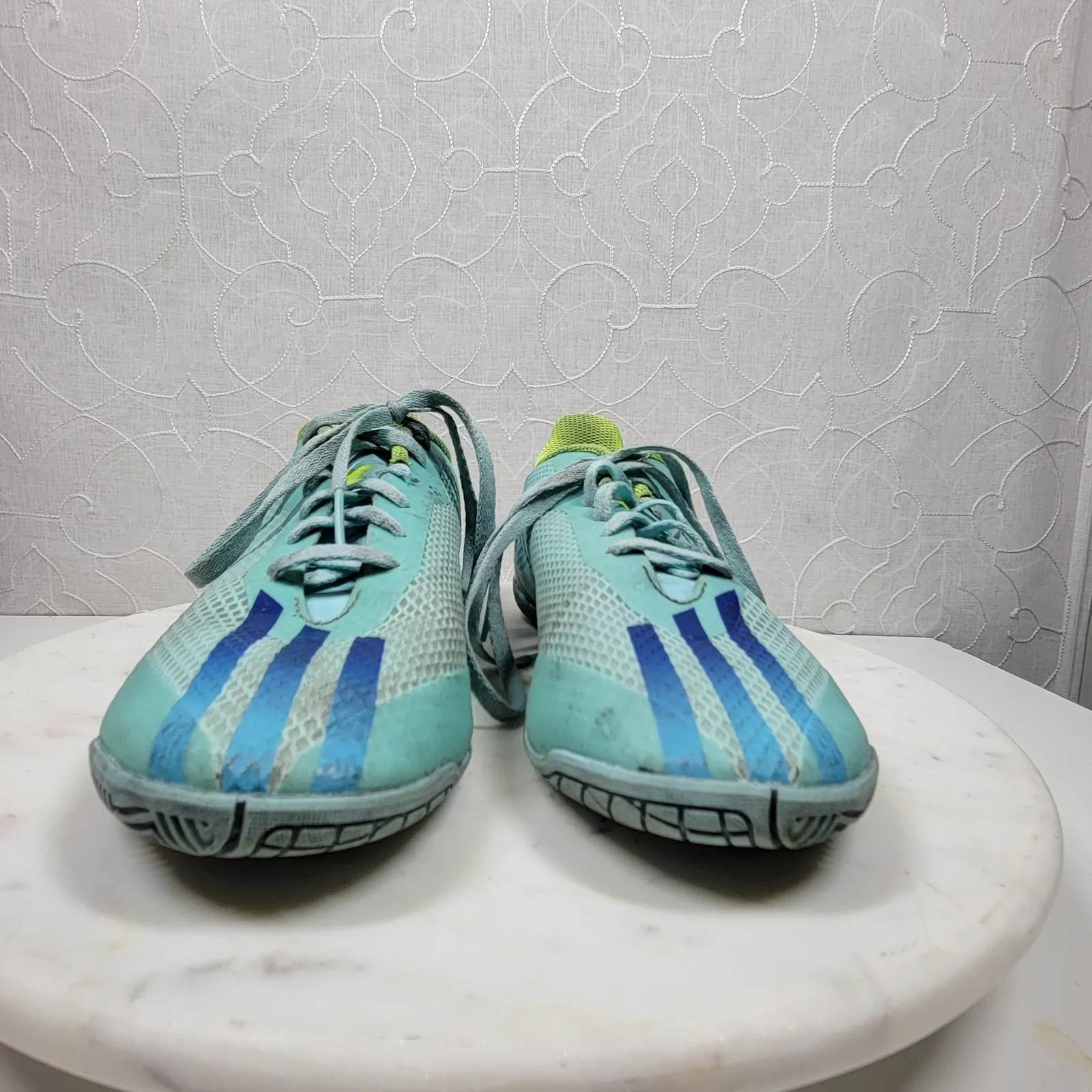 Adidas X Speedportal4 FxG Womens Indoor Soccer Football Cleats 8 Aqua Blue Laces - Image 5