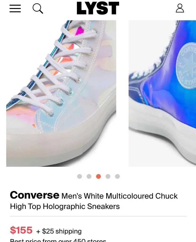 Converse Chuck Taylor  Holographic High Top Sneakers Athletic - Image 3