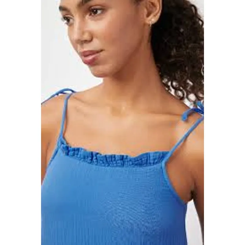 RAILS  Valeria Tiered Midi Dress Gauzy Palace Blue 100% Cotton Sun Dress Large L - Image 8