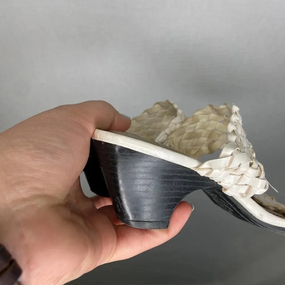 Life Stride  | White Strappy‎ Slip On Heels 6 - Image 5