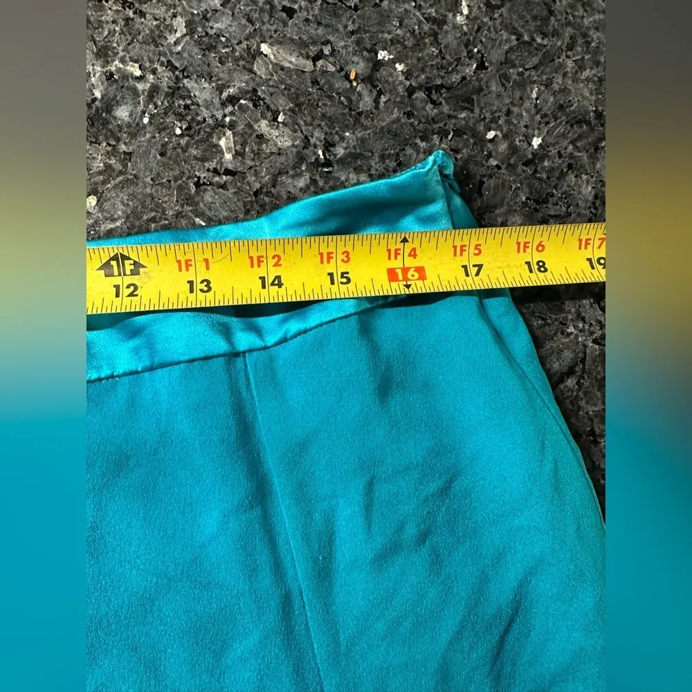 Vintage Bill Burns Teal 100% Silk A - Image 3