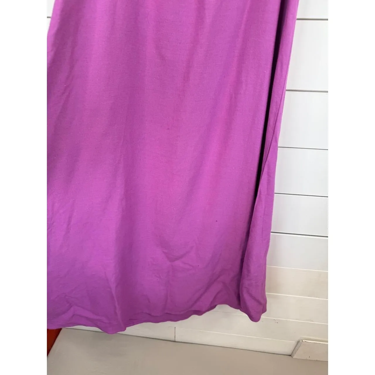 Nordstrom Womens Size S Purple Pink Tie Shoulder Midi Dress Linen Blend - Image 8