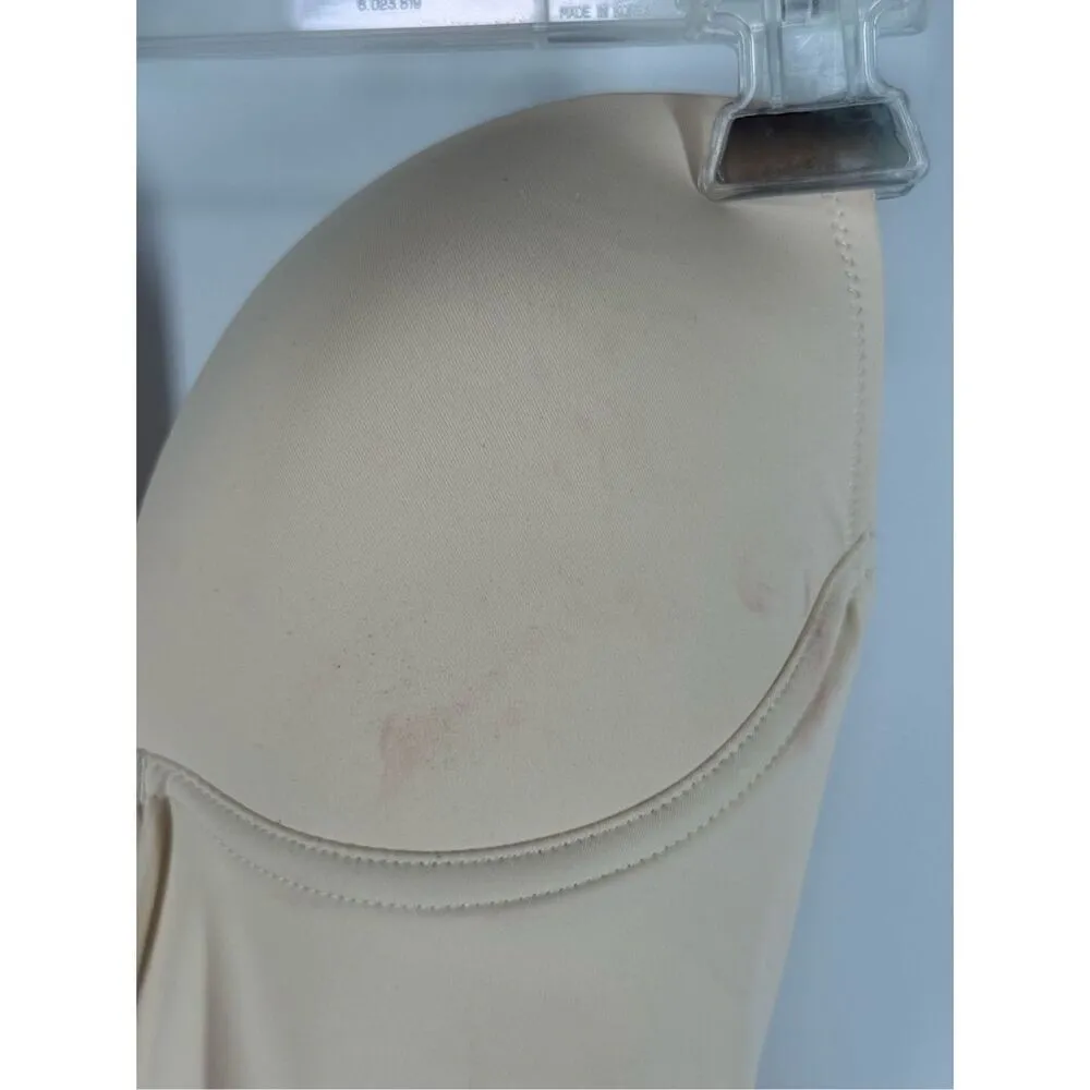 Slimers Body Shaper U Plunge Backless Mid Thigh Mesh strapless/straps size small Tan - Image 9