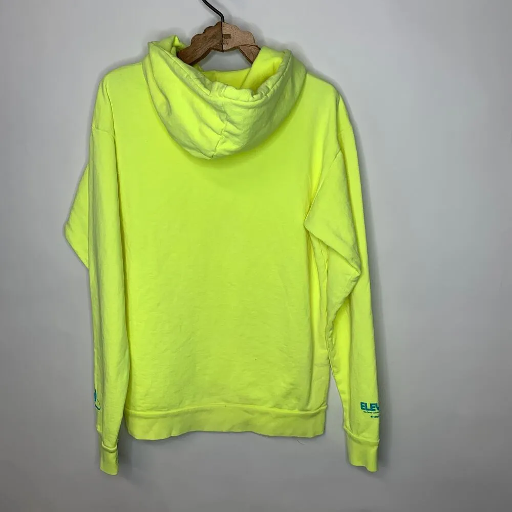 Club Fantasy Neon Yellow Starlight Heavy Cotton Hoodie Large - Image 2