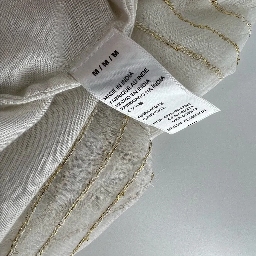 Amuse Society Sunset Dreams Mini Dress Cream Metallic Size M NWT - Image 8