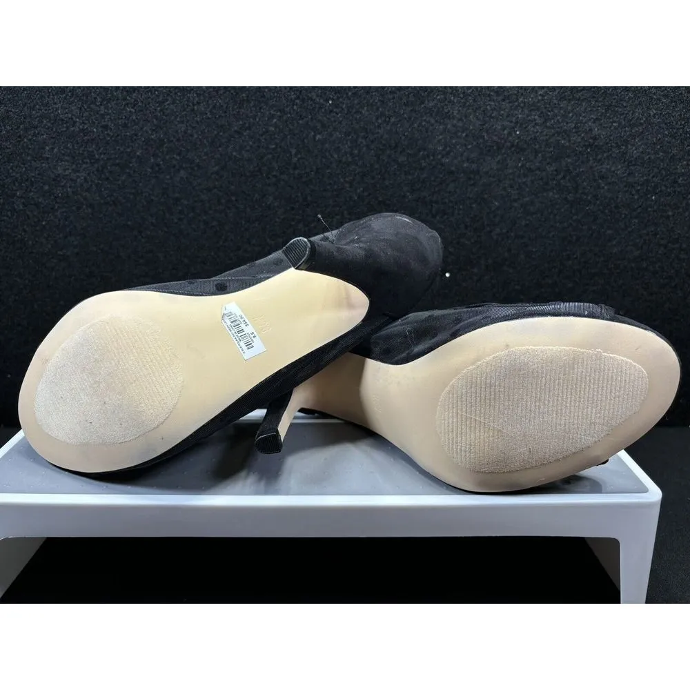 Torrid Black Lace Up High‎ Heel Mesh Polkadot Stiletto Size 9.5 New Without Box - Image 7