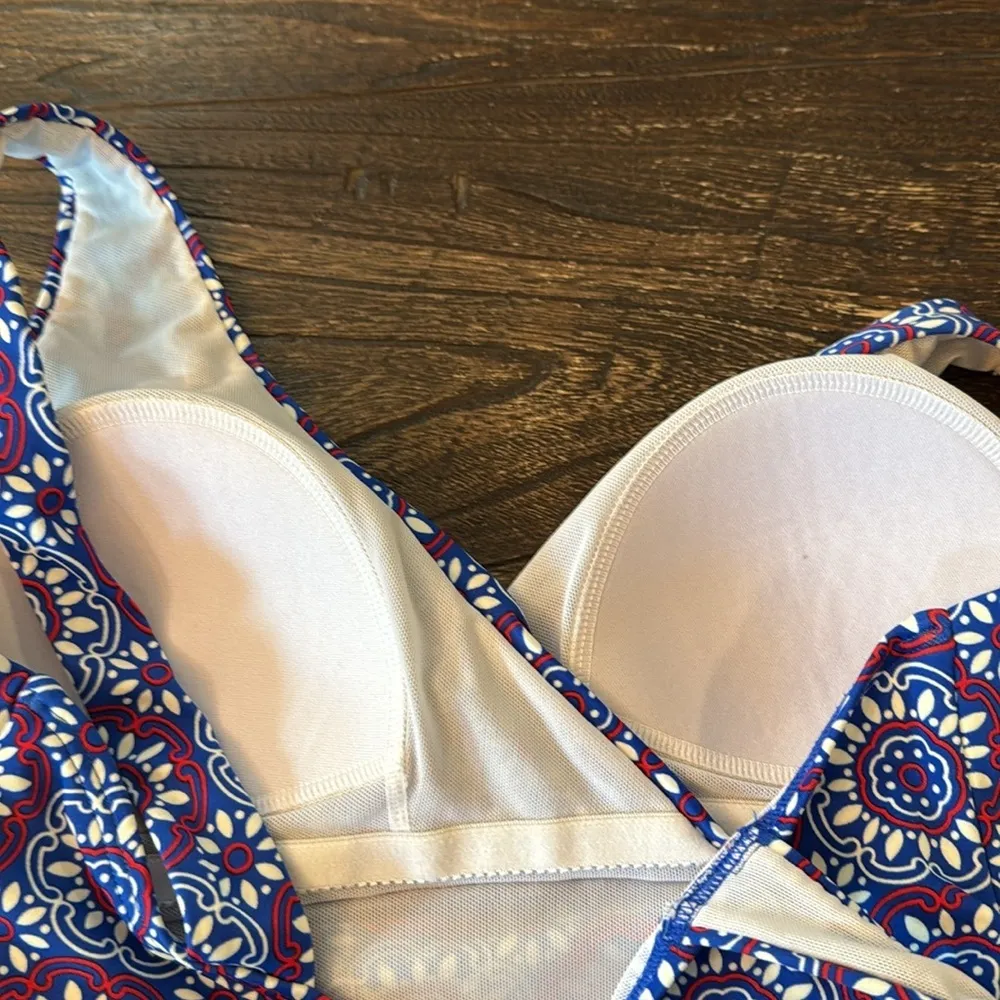 Boden Talamanca One Piece Swimsuit Navy Blue Scoop Neck Size 4 Classic Coastal - Image 5