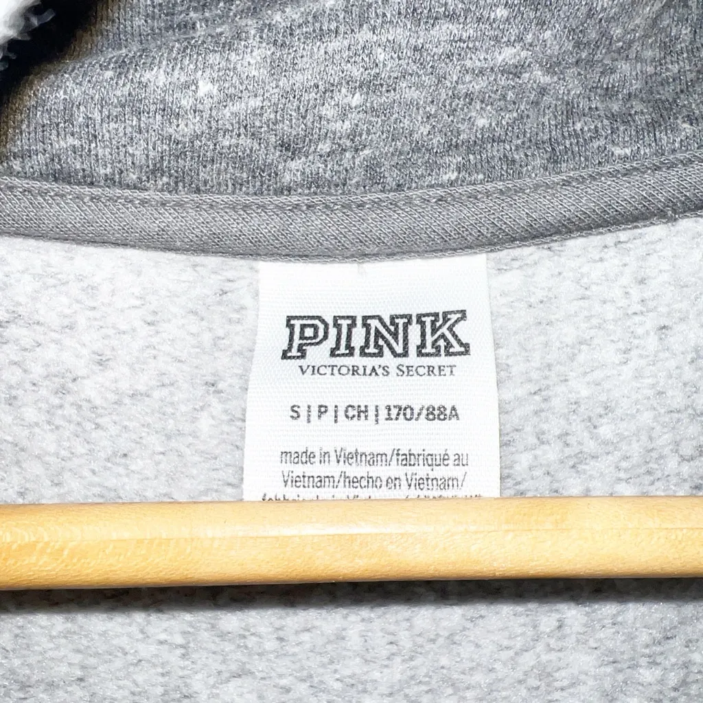 PINK Victoria’s Secret heather gray quarter zip long sleeve jacket - Image 5