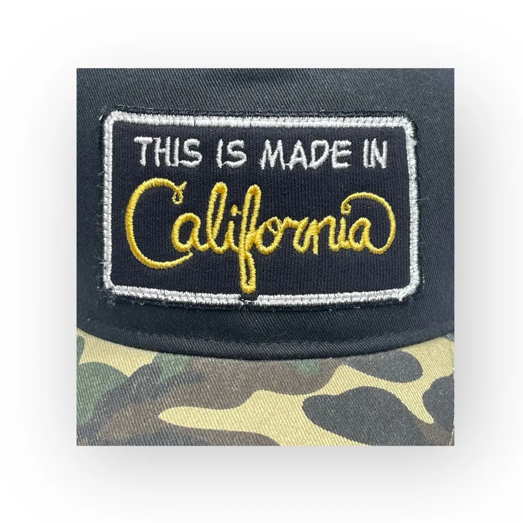 VHTF: new Lauren Moshi 𖦹 Jilly Cali Made Patch Mesh Trucker Hat 𖦹 Camo Black - Image 11