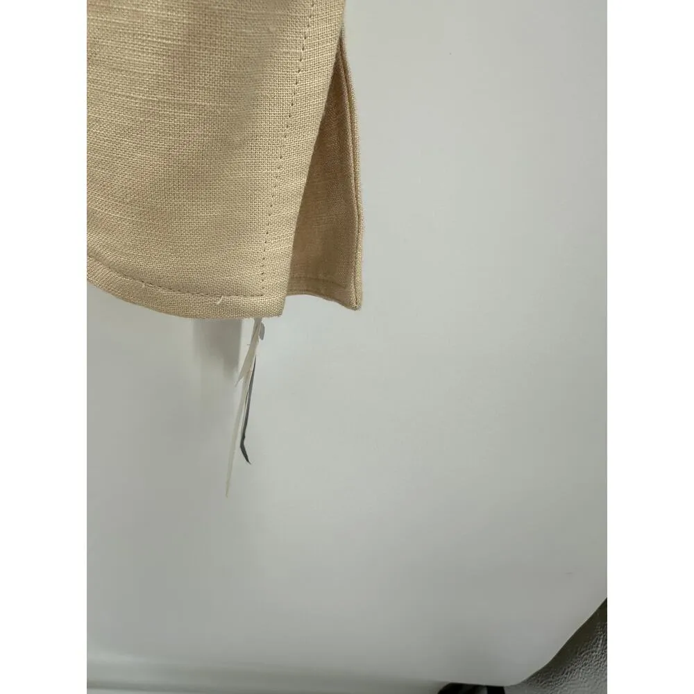 Jones Wear Womens Pant Suit Set Size 12/10 Cream Linen Rayon Lagenlook Coastal - Image 10