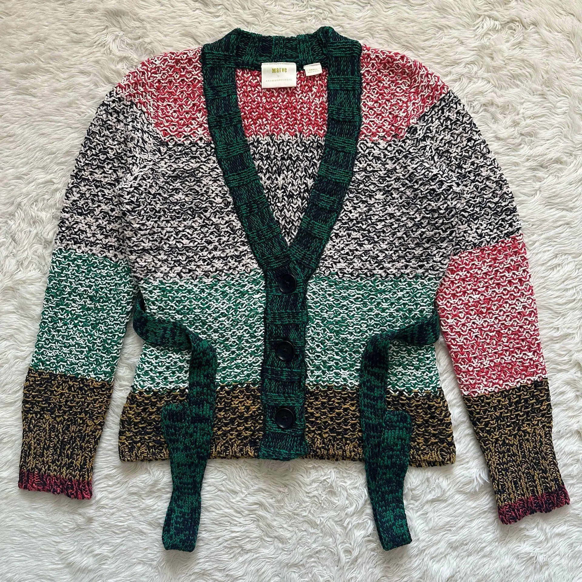 Anthropologie Maeve Sweater Harmony Cardigan Long Sleeve Button Front Knit Sz S - Image 5