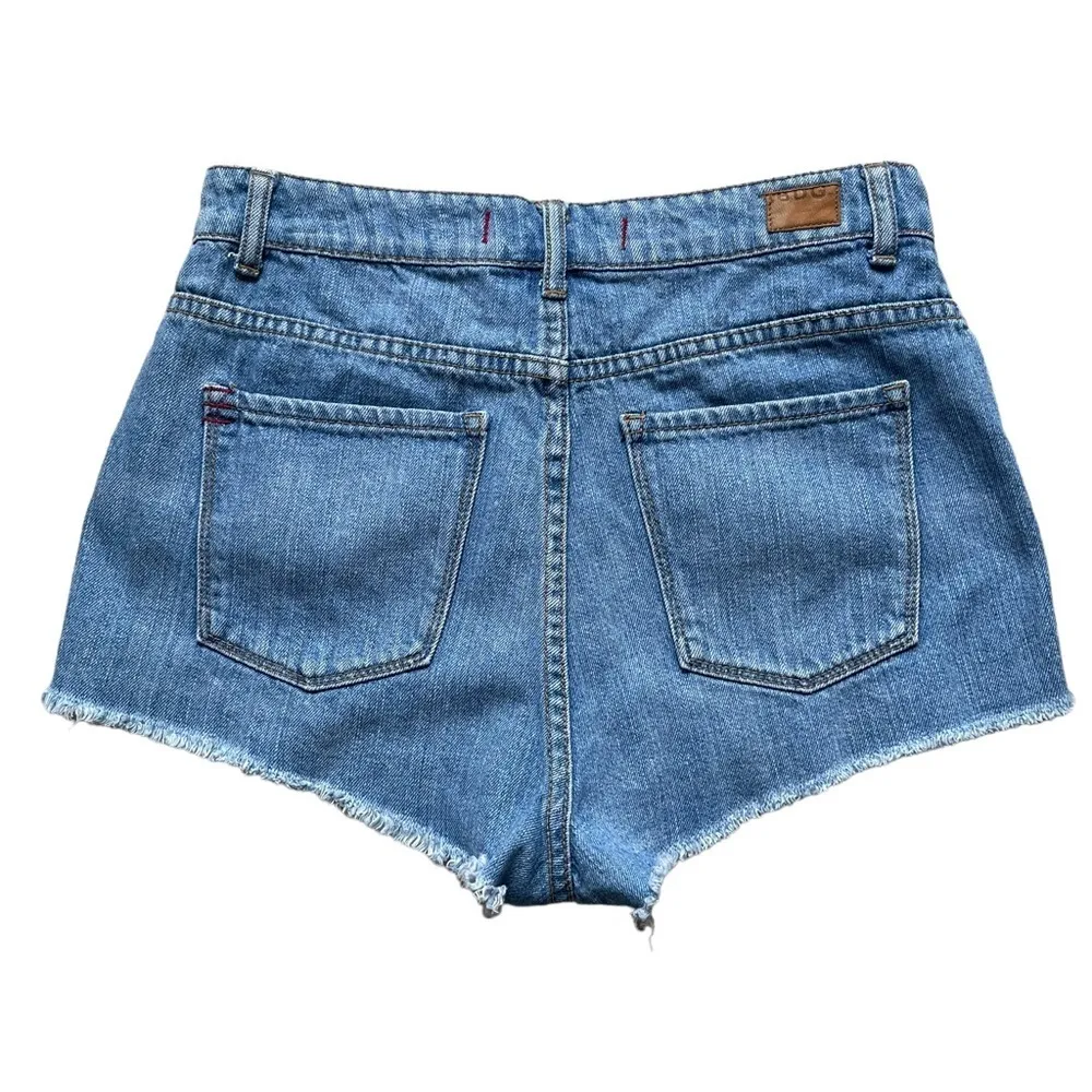 Urban Outfitters BDG Women’s High Rise Cheeky Shorts Size 29 Blue Denim Cut Off - Image 6