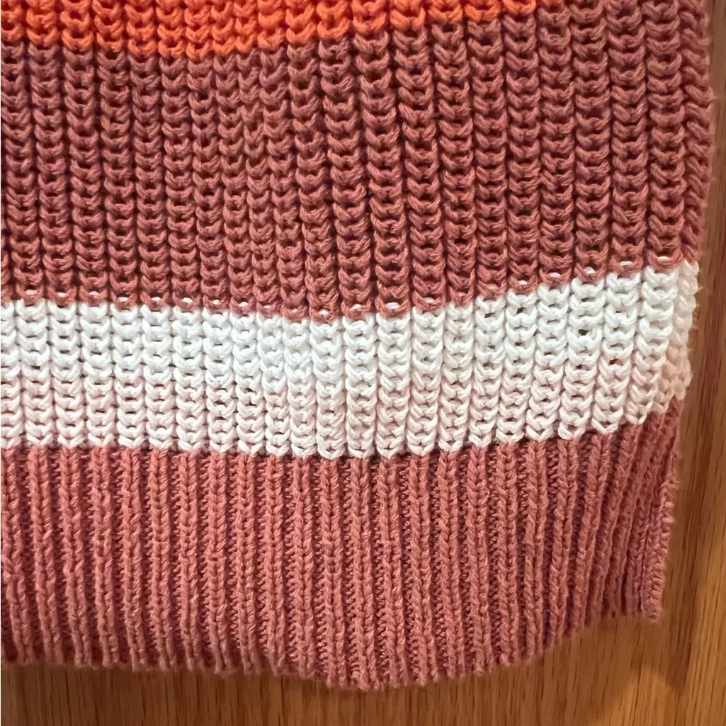 Madewell Striped Grandfield Tie-Strap Sweater Tank Top Sweet Dahlia Size‎ Small - Image 9