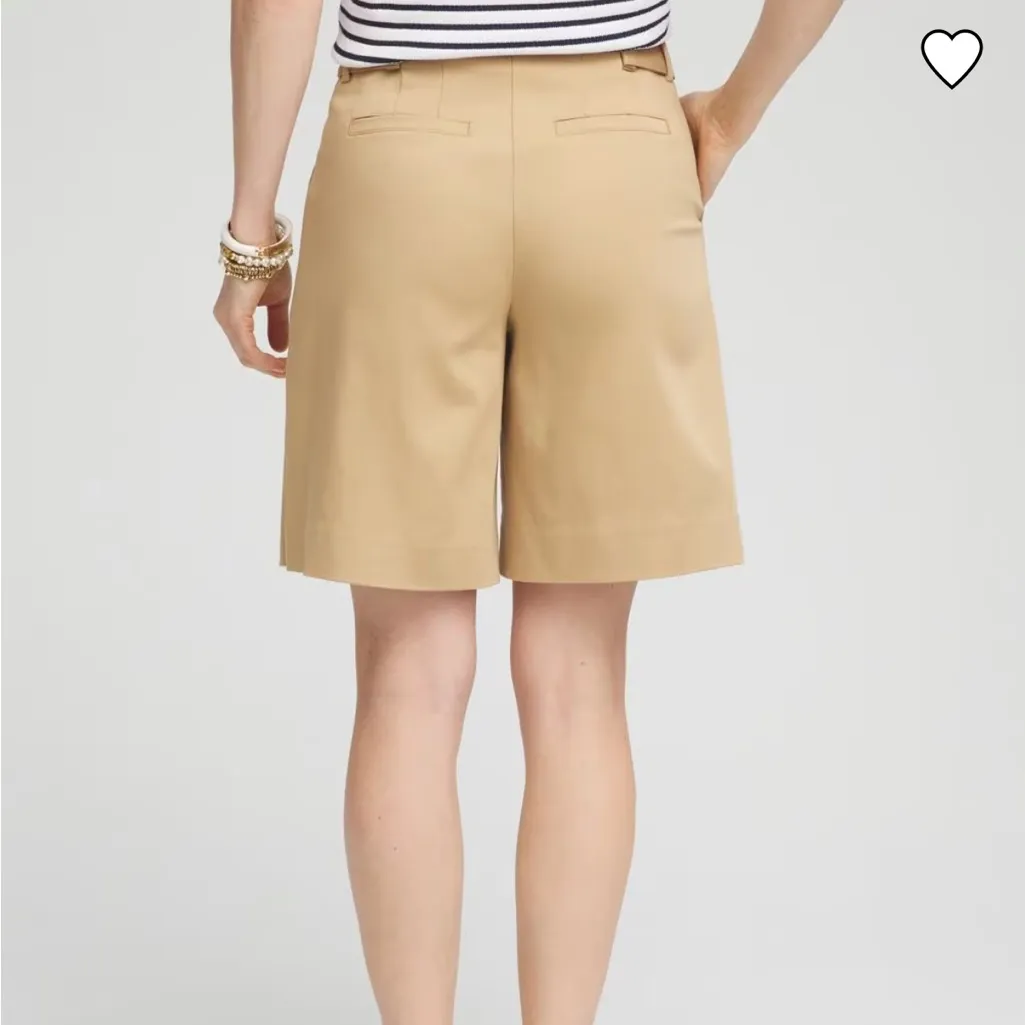 Chico's fly front tab front a line‎ shorts Size 1.5 Size 10 NWT - Image 3